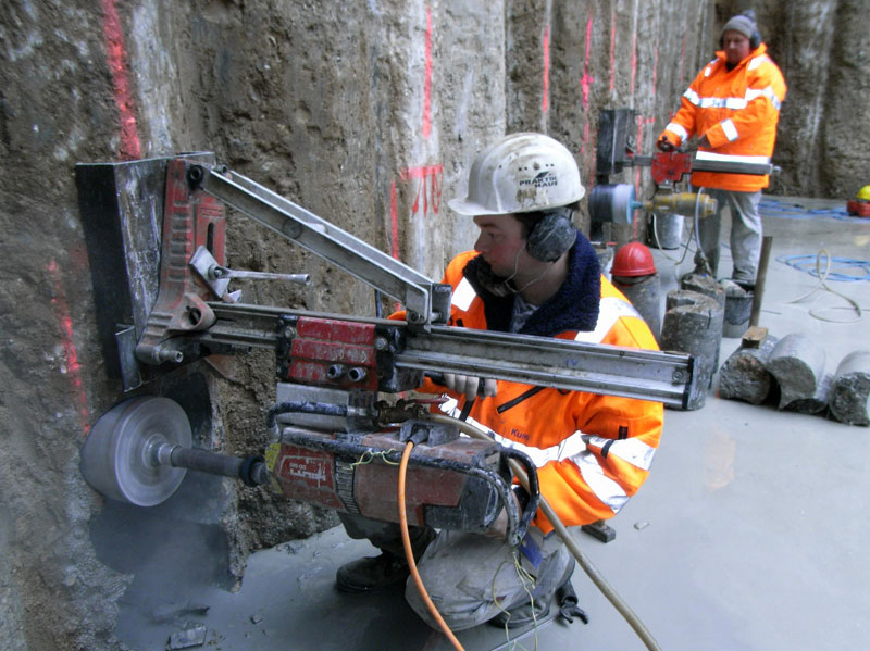 Kernbohrungen im Baugewerbe